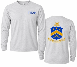 Pi Kappa Phi World Famous Crest Long Sleeve T-Shirt
