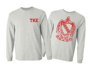 Printify Tau Kappa Epsilon World Famous Crest Long Sleeve T-Shirt 