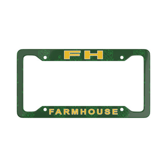 FarmHouse Fraternity License Plate Frame - New