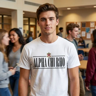 Alpha Chi Rho Line Crest T-shirt