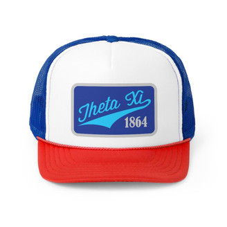 Greekgear Theta Xi Tail Patch Design Trucker Hats 