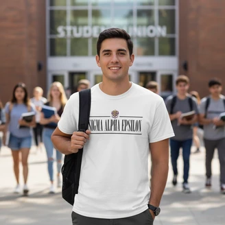 Sigma Alpha Epsilon Line Crest T-shirt