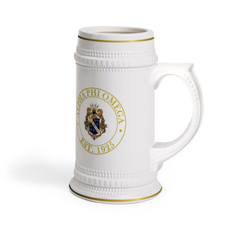 Printify Alpha Phi Omega Ceramic Collectors Stein Tankard