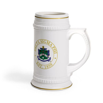 Printify Delta Sigma Phi Ceramic Collectors Stein Tankard 