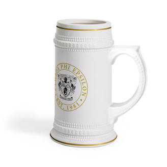 Printify Lambda Phi Epsilon Ceramic Collectors Stein Tankard 