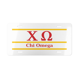 Printify CHI OMEGA LETTERED LINES LICENSE COVERS
