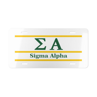 SIGMA ALPHA LETTERED LINES LICENSE COVERS - Custom