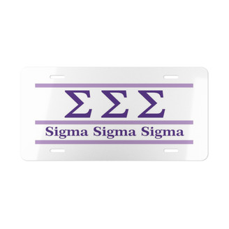 SIGMA SIGMA SIGMA LETTERED LINES LICENSE COVERS - Custom