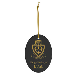 Kappa Delta Phi Holiday Crest Oval Ornaments