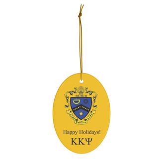 Kappa Kappa Psi Holiday Crest Oval Ornaments