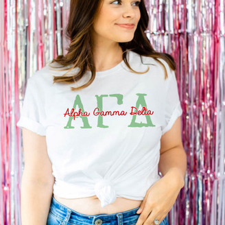 Alpha Gamma Delta Greek Type Cotton Tee