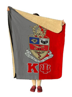 Printify Kappa Psi Two Tone Sherpa Blanket 
