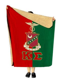 Printify Kappa Sigma Two Tone Sherpa Blanket 