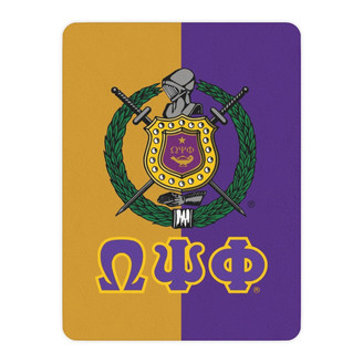 Omega Psi Phi Two Tone Sherpa Blanket