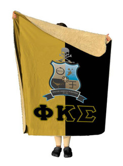 Printify Phi Kappa Sigma Two Tone Sherpa Blanket 