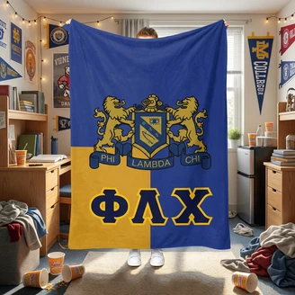 Phi Lambda Chi Two Tone Sherpa Blanket