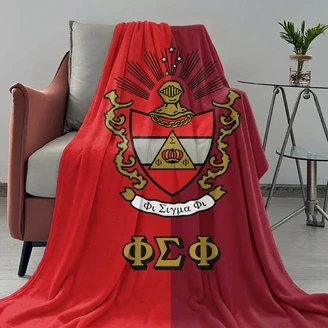 Phi Sigma Phi Two Tone Sherpa Blanket