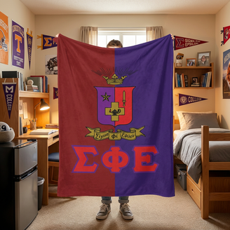 Sigma Phi Epsilon Two Tone Sherpa Blanket