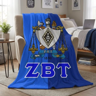 Zeta Beta Tau Two Tone Sherpa Blanket