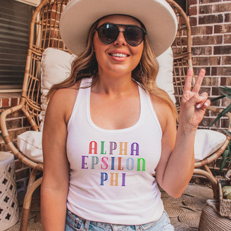 Alpha Epsilon Phi Art Deco Racerback Tank