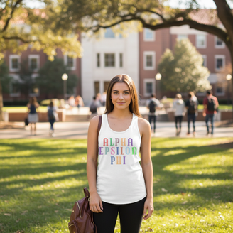 Alpha Epsilon Phi Art Deco Racerback Tank