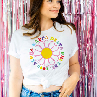 Alpha Kappa Delta Phi Rainbow Daisy Tees