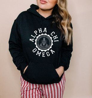 Alpha Chi Omega Unisex College Seal Hoodie