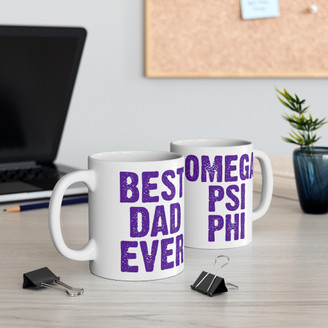 Omega Psi Phi Best Dad Ever Coffee Mugs