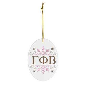 Gamma Phi Beta Holiday Color Snowflake Christmas Ornaments