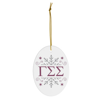 Gamma Sigma Sigma Holiday Color Snowflake Christmas Ornaments