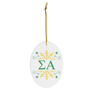 Sigma Alpha Holiday Color Snowflake Christmas Ornaments