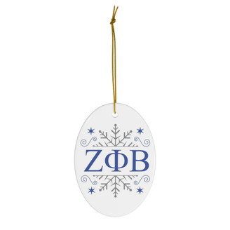 Zeta Phi Beta Holiday Color Snowflake Christmas Ornaments