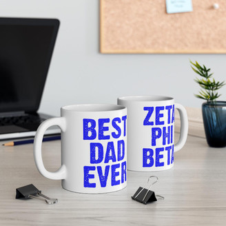 Printify Zeta Phi Beta Best Dad Ever Coffee Mugs 
