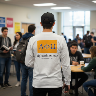 Alpha Phi Omega Flag Long Sleeve T-Shirt