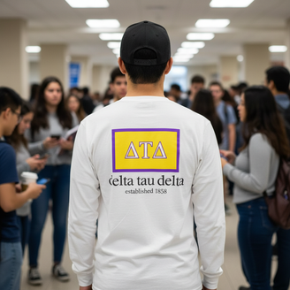 Delta Tau Delta Flag Long Sleeve T-Shirt