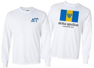 Delta Upsilon Flag Long Sleeve T-Shirt
