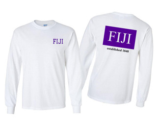 Greekgear FIJI Fraternity - Phi Gamma Delta Flag Long Sleeve T-Shirt 