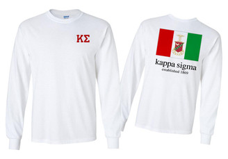 Greekgear Kappa Sigma Flag Long Sleeve T-Shirt 