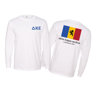 Delta Kappa Epsilon Flag Long Sleeve T-Shirt