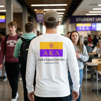 Alpha Kappa Lambda Flag Long Sleeve T-Shirt