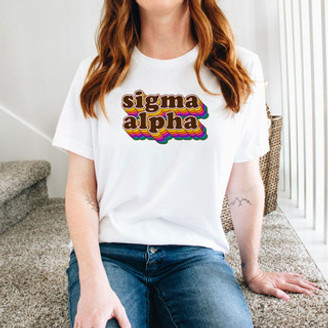 Sigma Alpha Retro Maya Tees