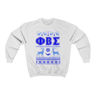 Printify Phi Beta Sigma Ugly Christmas Sweater Crewneck Sweatshirts 