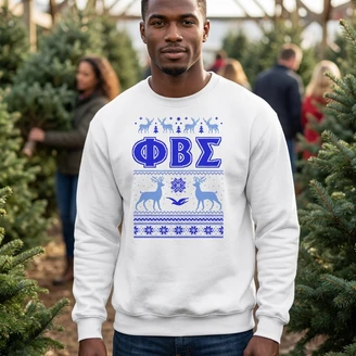 Phi Beta Sigma Ugly Christmas Sweater Crewneck Sweatshirts