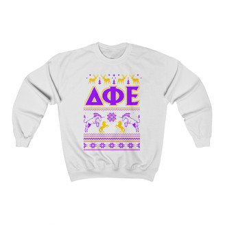 Delta Phi Epsilon Ugly Christmas Sweater Crewneck Sweatshirts