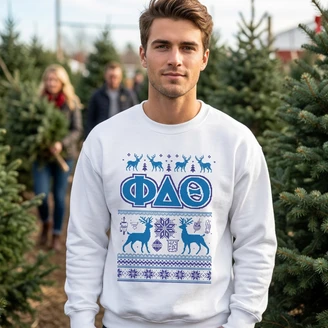 Phi Delta Theta Ugly Christmas Sweater Crewneck Sweatshirts