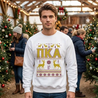 Pi Kappa Alpha Ugly Christmas Sweater Crewneck Sweatshirts