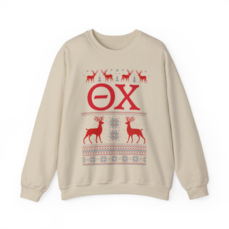 Theta Chi Ugly Christmas Sweater Crewneck Sweatshirts