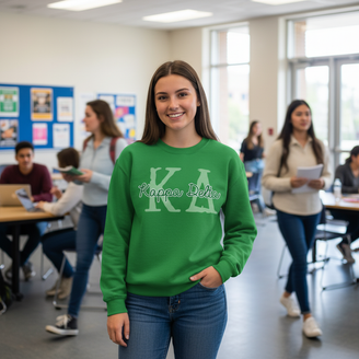 Kappa Delta Greek Type Crewneck Sweatshirts