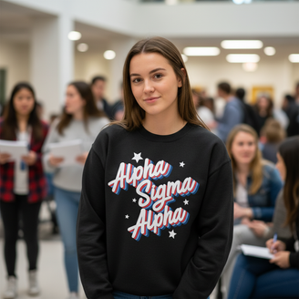 Alpha Sigma Alpha Flashback Crewneck Sweatshirt