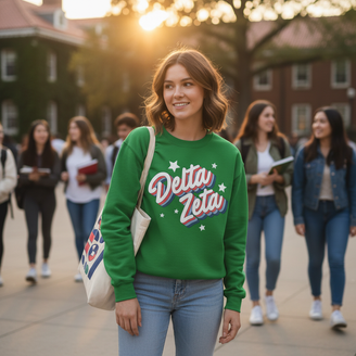 Delta Zeta Flashback Crewneck Sweatshirt